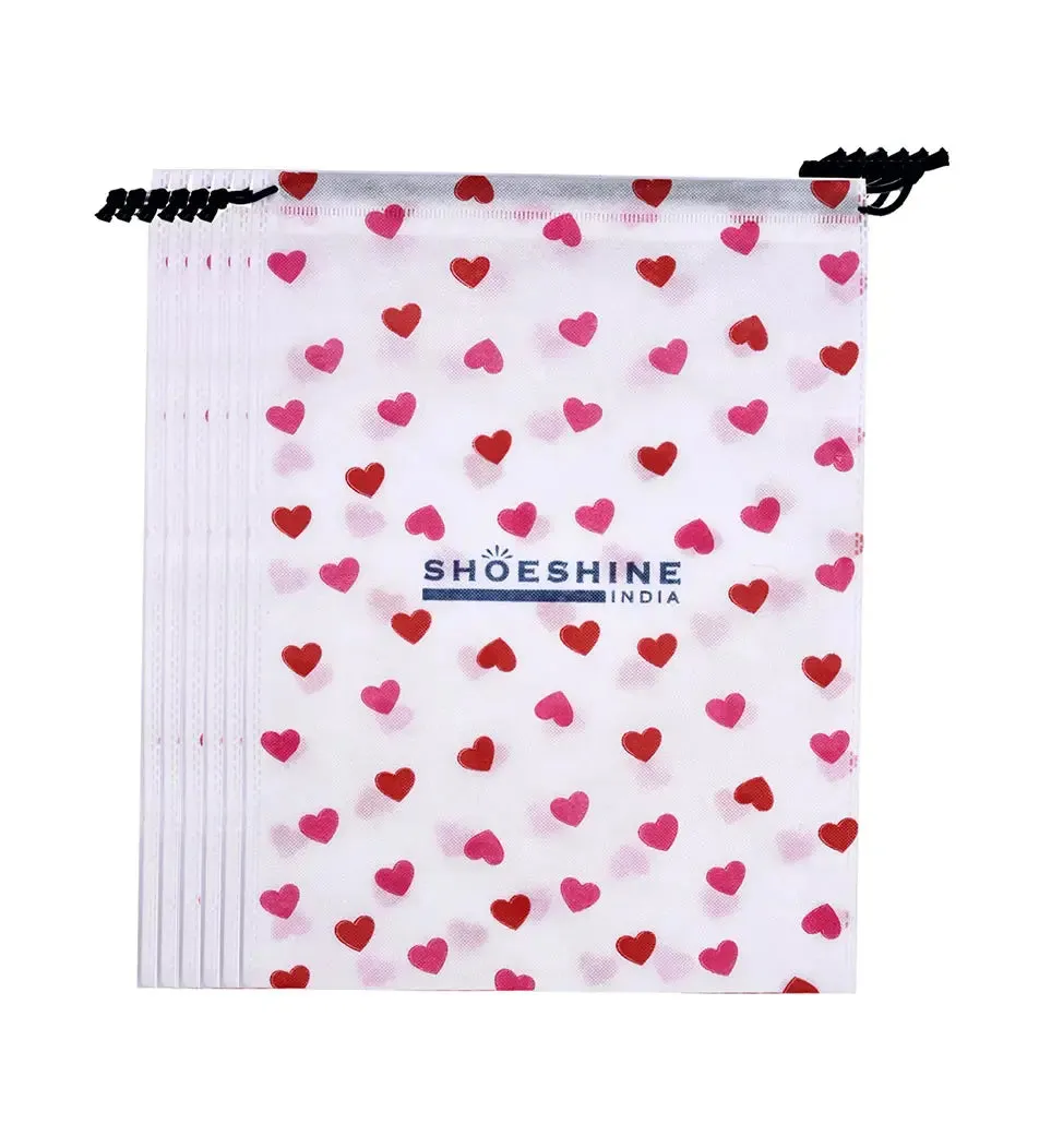 SHOESHINE Shoe Bag (Pack of 6) Shoe Storage bag for home & travel - Black