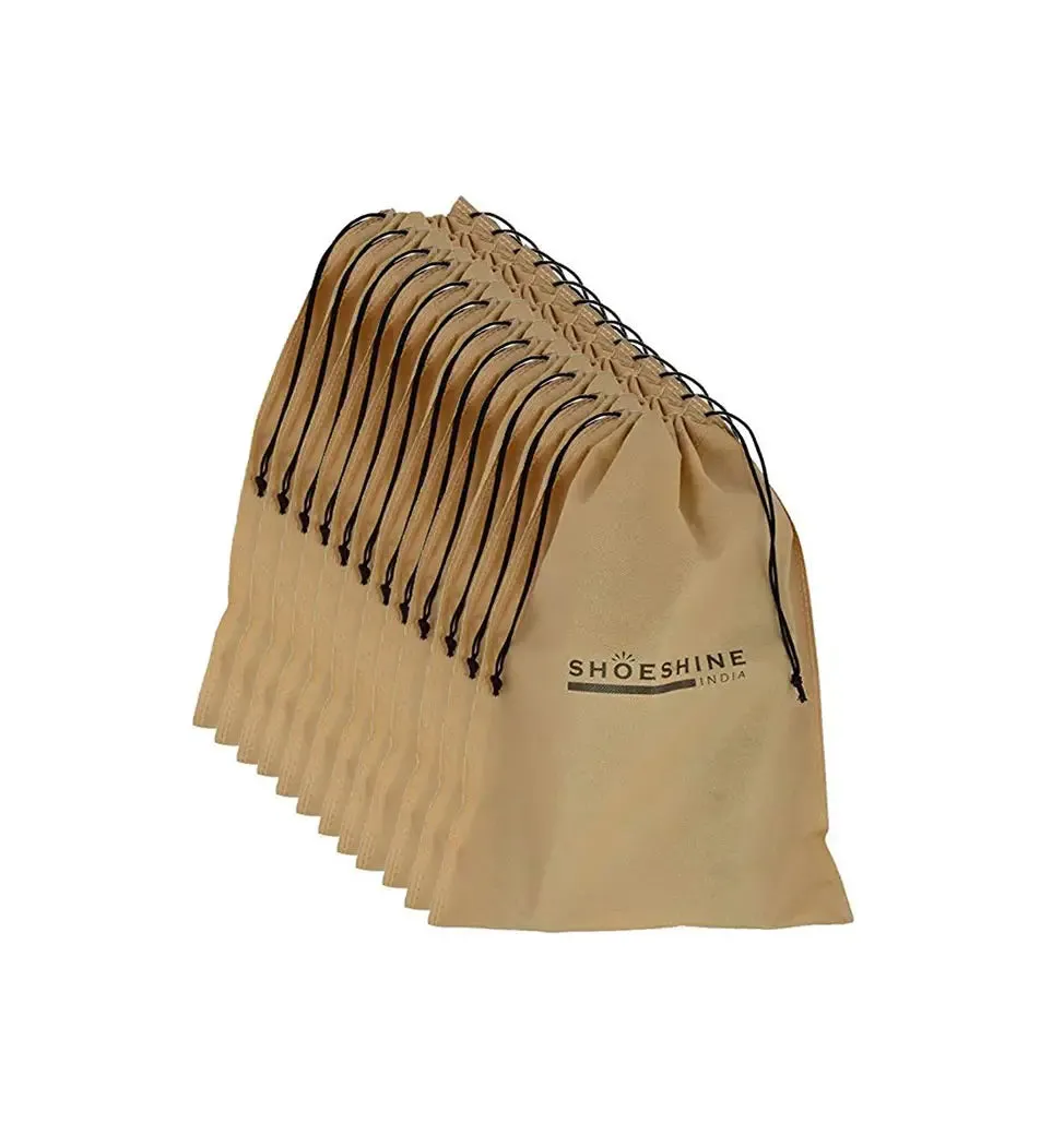 SHOESHINE Shoe Bag (Pack of 6) Shoe Storage bag for home & travel - Black