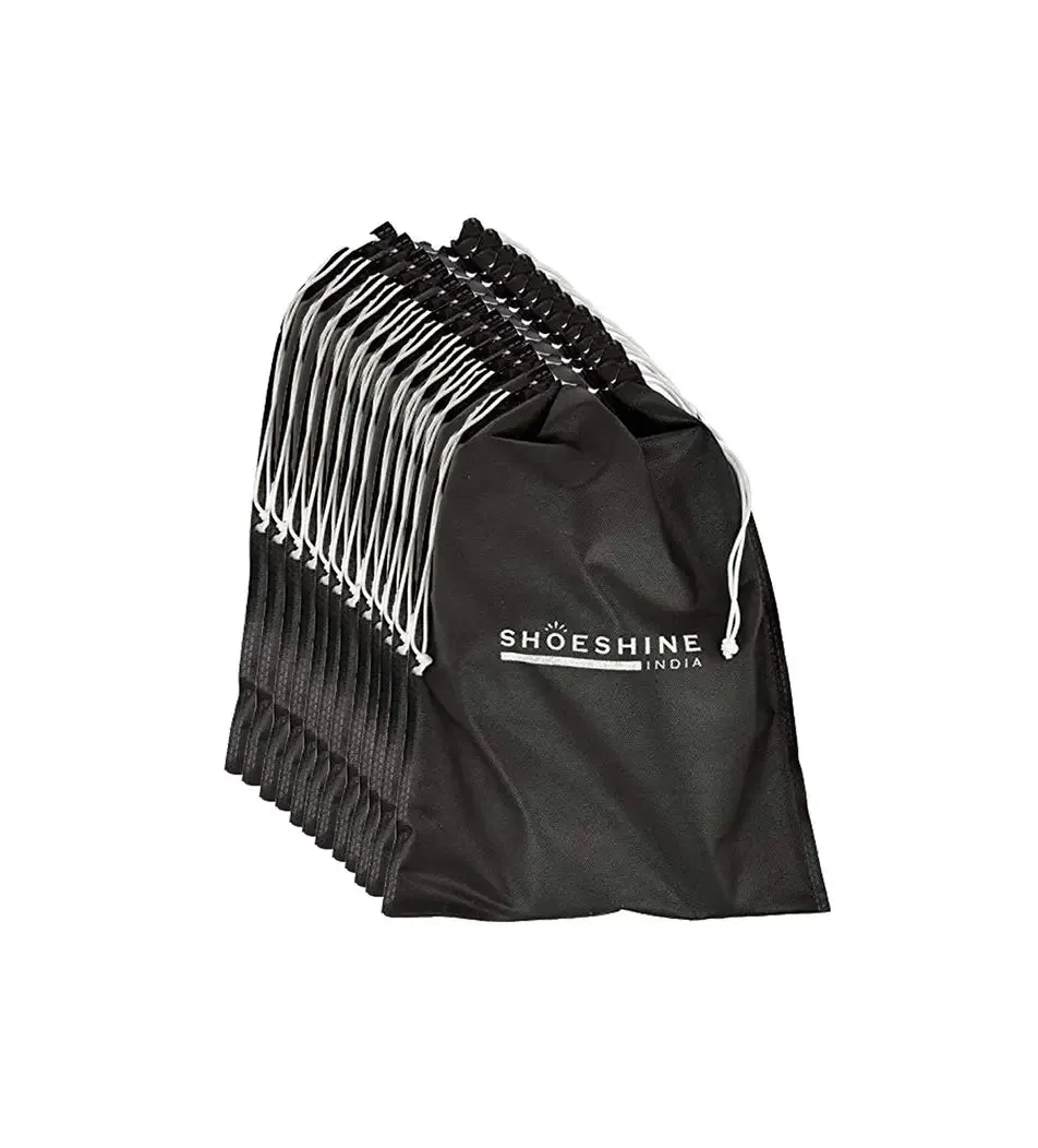 SHOESHINE Shoe Bag (Pack of 6) Shoe Storage bag for home & travel - Black