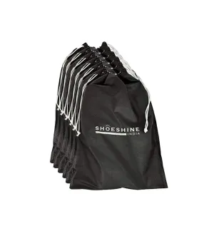 SHOESHINE Shoe Bag (Pack of 6) Shoe Storage bag for home & travel - Black