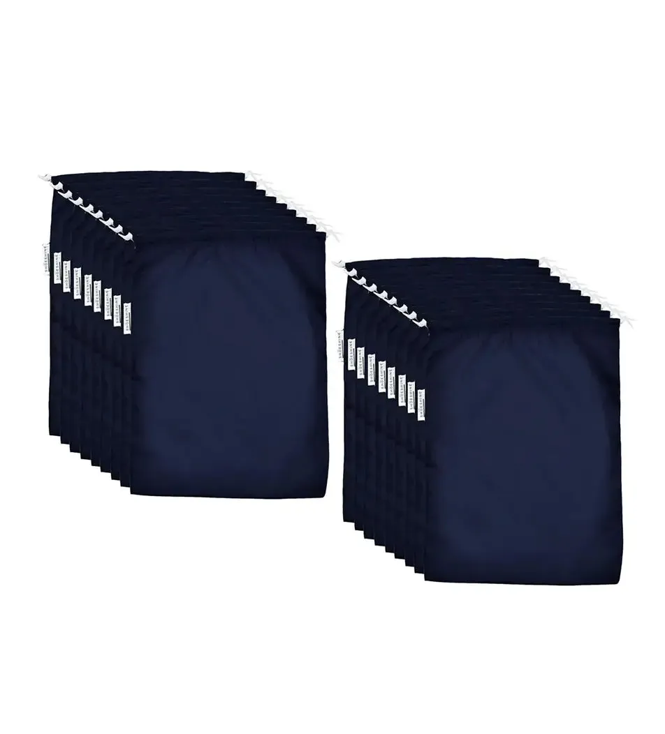 SHOESHINE Shoe Bag (Pack of 6) Water Resistant and Dust Proof Shoe Storage Bag - Black