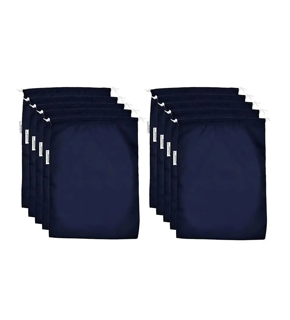 SHOESHINE Shoe Bag (Pack of 6) Water Resistant and Dust Proof Shoe Storage Bag - Black