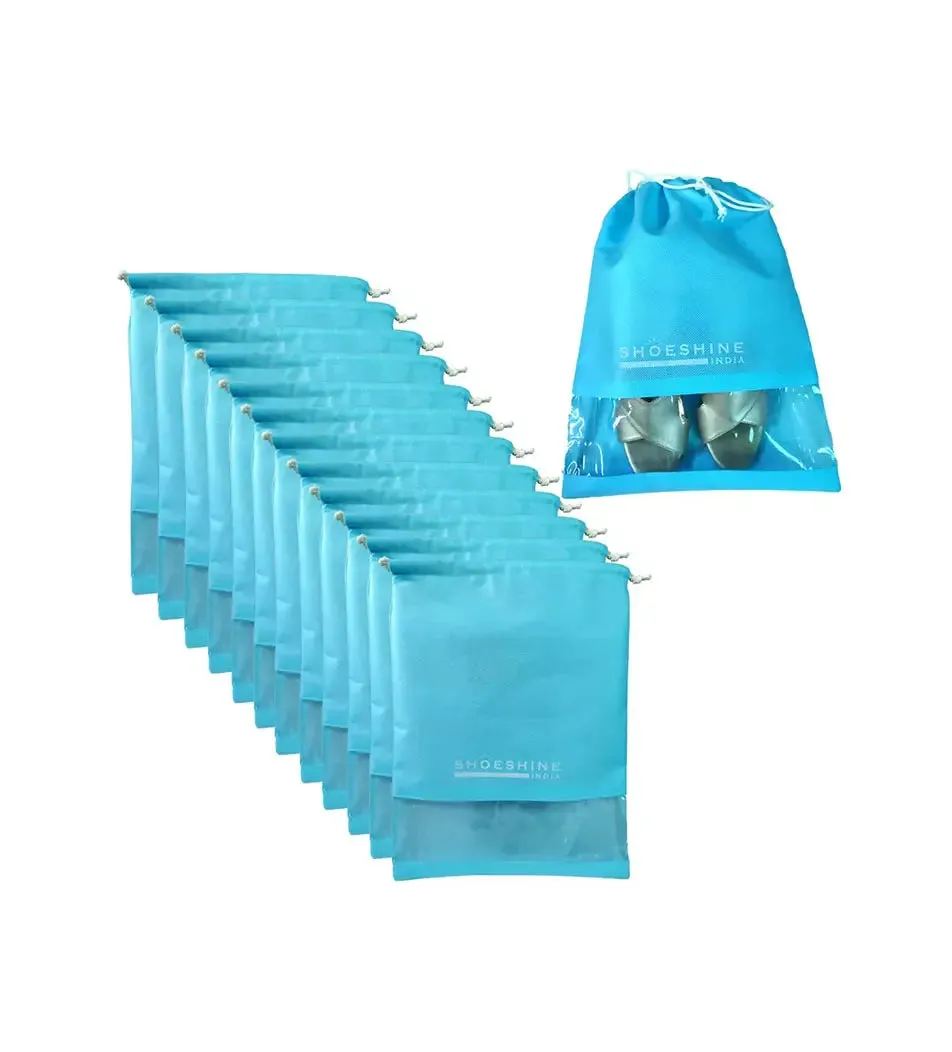 SHOESHINE Shoe Bags (Pack of 24) Travel Shoe Pouch - White Heart