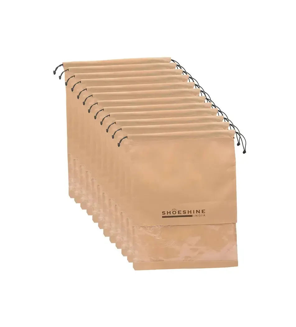 SHOESHINE Shoe Bags (Pack of 24) Travel Shoe Pouch - White Heart