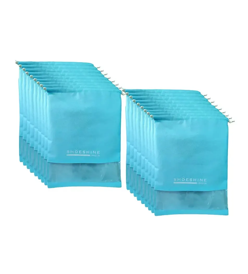 SHOESHINE Shoe Bags (Pack of 24) Travel Shoe Pouch - White Heart