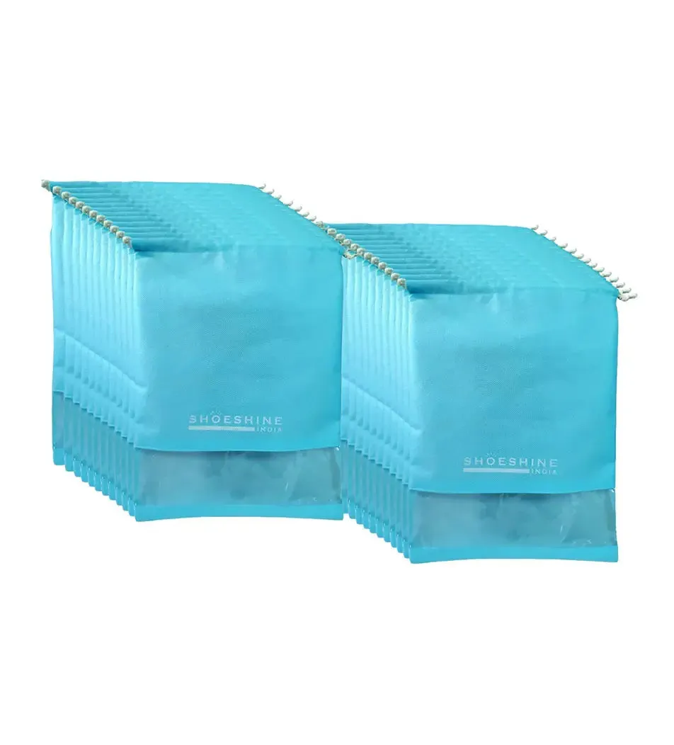SHOESHINE Shoe Bags (Pack of 24) Travel Shoe Pouch - White Heart