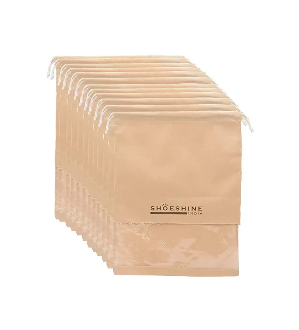SHOESHINE Shoe Bags (Pack of 24) Travel Shoe Pouch - White Heart