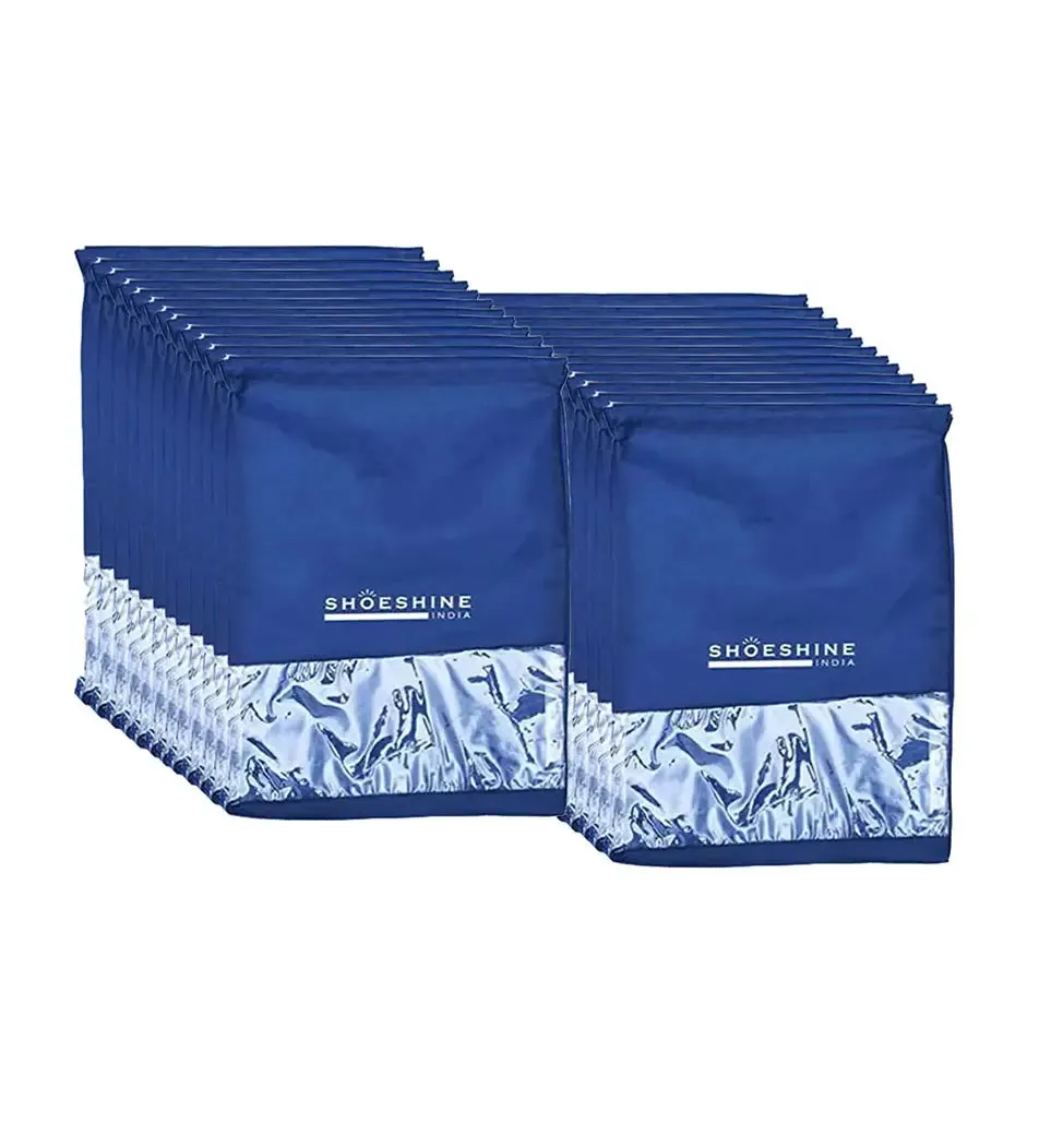 SHOESHINE Shoe Bags (Pack of 24) Travel Shoe Pouch - White Heart