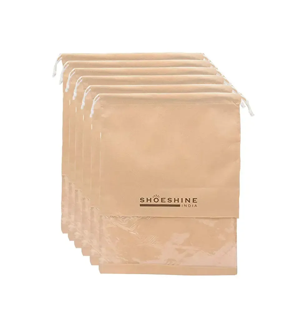 SHOESHINE Shoe Bags (Pack of 24) Travel Shoe Pouch - White Heart