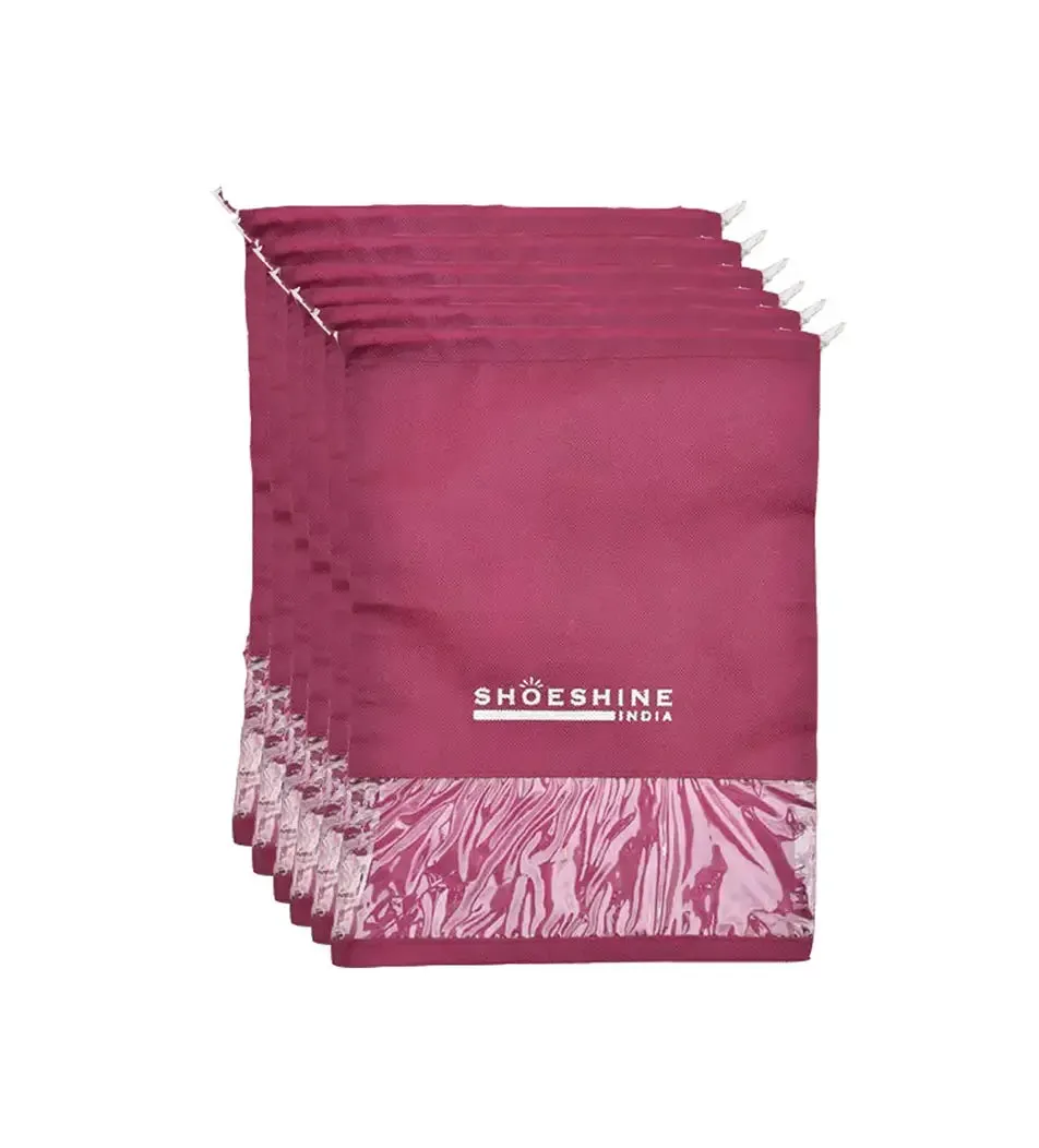 SHOESHINE Shoe Bags (Pack of 24) Travel Shoe Pouch - White Heart