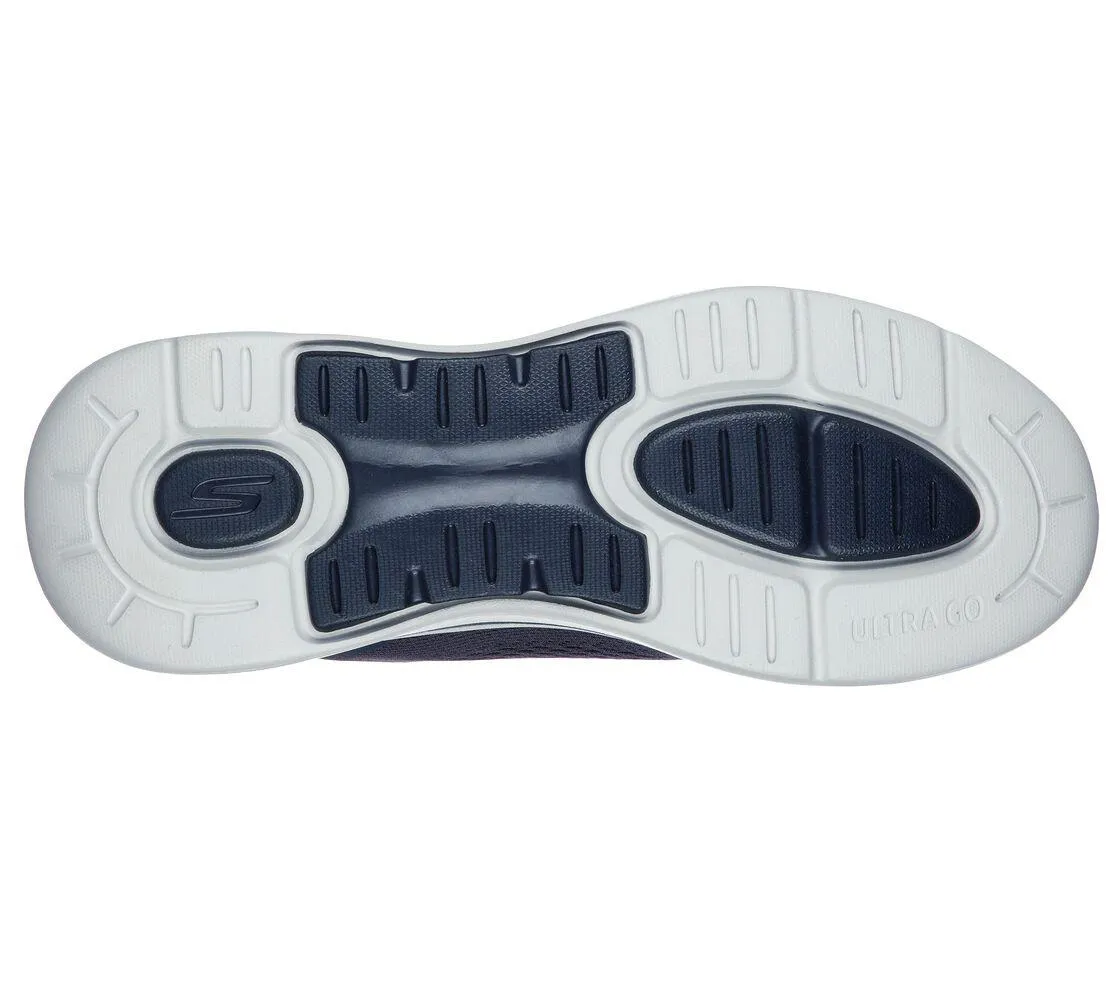 Skechers Men's GOwalk Arch Fit - Idyllic Sneaker Shoes in Navy/Gold in Size UK7 to UK15