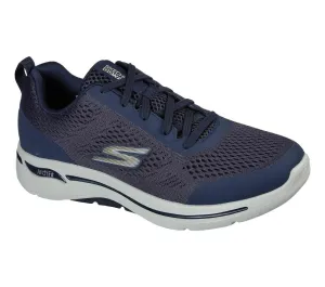 Skechers Men's GOwalk Arch Fit - Idyllic Sneaker Shoes in Navy/Gold in Size UK7 to UK15