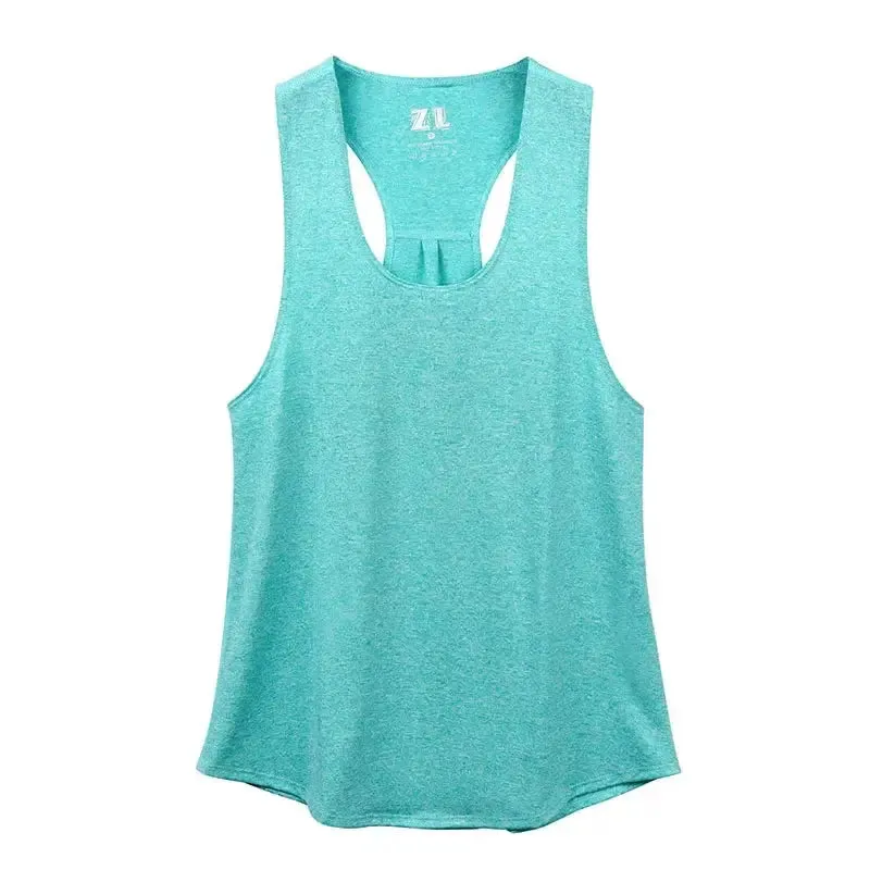 Sleeveless Racerback Yoga Tank Top, Women's Quick Dry Running Training Sports Vest Fitness Gym Top Workout Yoga Shirts