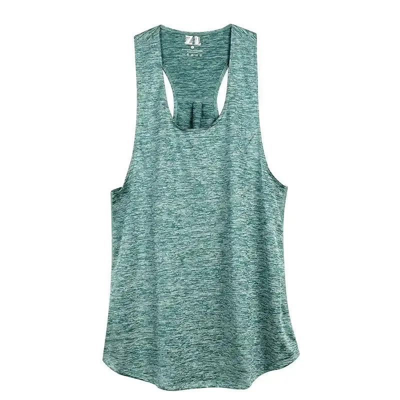 Sleeveless Racerback Yoga Tank Top, Women's Quick Dry Running Training Sports Vest Fitness Gym Top Workout Yoga Shirts