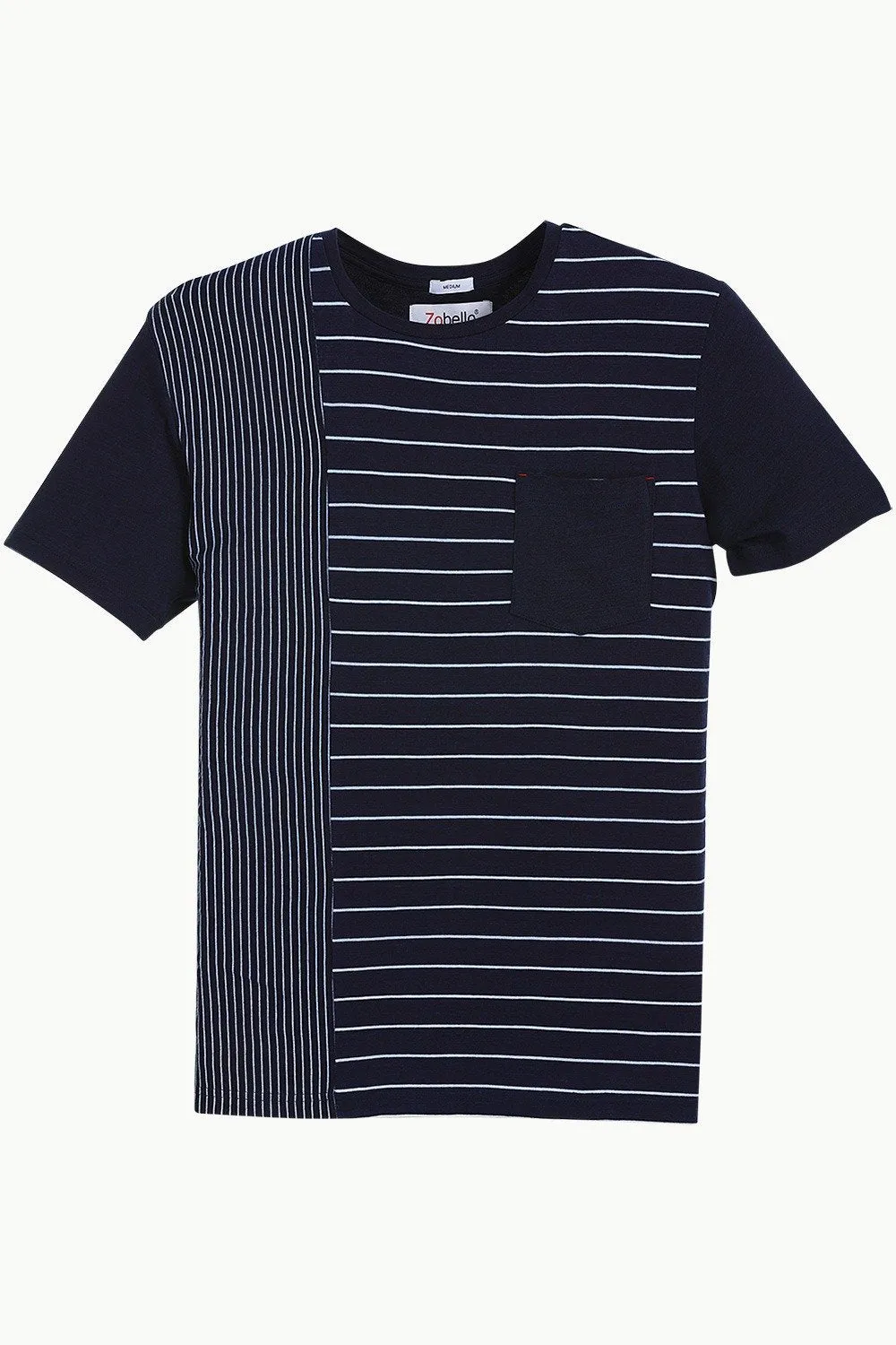 Stripe Block Navy T-Shirt