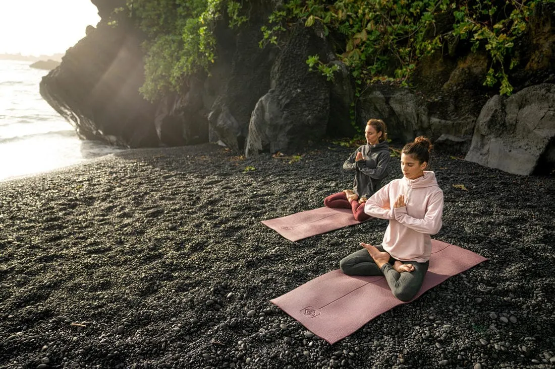 SWEAT POLAIRE RELAXATION YOGA FEMME BLEU MARINE CHINE