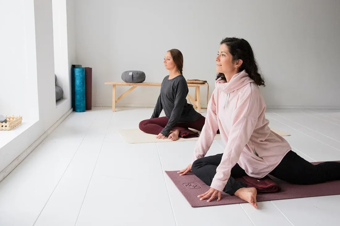 SWEAT POLAIRE RELAXATION YOGA FEMME BLEU MARINE CHINE