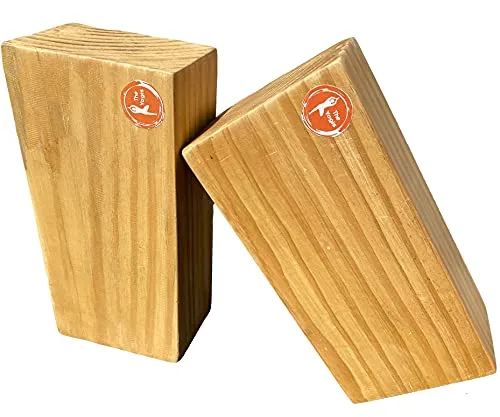 The Yogis™ Wooden Yoga Blocks [[ Set of - 2 ]] Size - 9×5×3 Inch