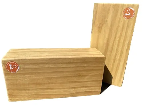 The Yogis™ Wooden Yoga Blocks [[ Set of - 2 ]] Size - 9×5×3 Inch