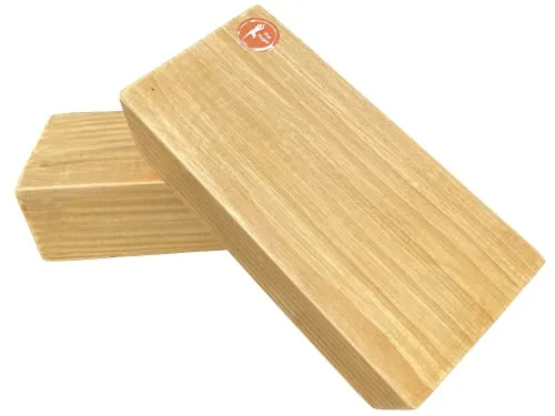 The Yogis™ Wooden Yoga Blocks [[ Set of - 2 ]] Size - 9×5×3 Inch