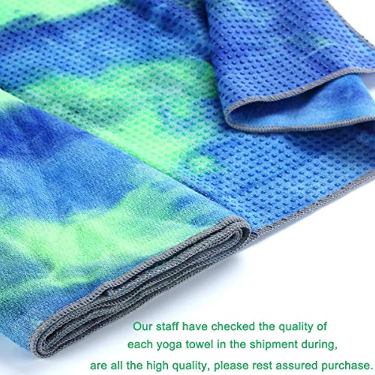 Toalla de secado rápido, antideslizante, 72 x 24.8 pulgadas, Tapete de yoga, supersuave, absorbente del sudor, antideslizante, para yoga caliente, tamaño perfecto para ejercicios de yoga, ideal para yoga caliente y pilates
