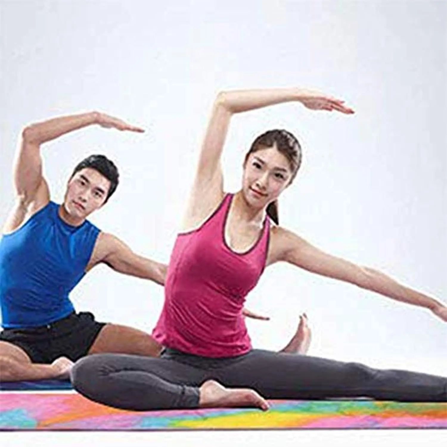 Toalla de secado rápido, antideslizante, 72 x 24.8 pulgadas, Tapete de yoga, supersuave, absorbente del sudor, antideslizante, para yoga caliente, tamaño perfecto para ejercicios de yoga, ideal para yoga caliente y pilates
