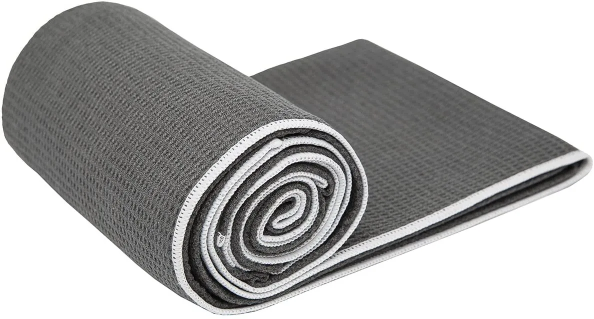 Toalla de yoga caliente de Shandali. Toalla de yoga de fibra adhesiva, tamaño mate, microfibra, superabsorbente, antideslizante, libre de lesiones, 24.0 x 71.7 in. La mejor toalla de yoga Bikram – ejercicio, fitness, pilates y equipo de yoga