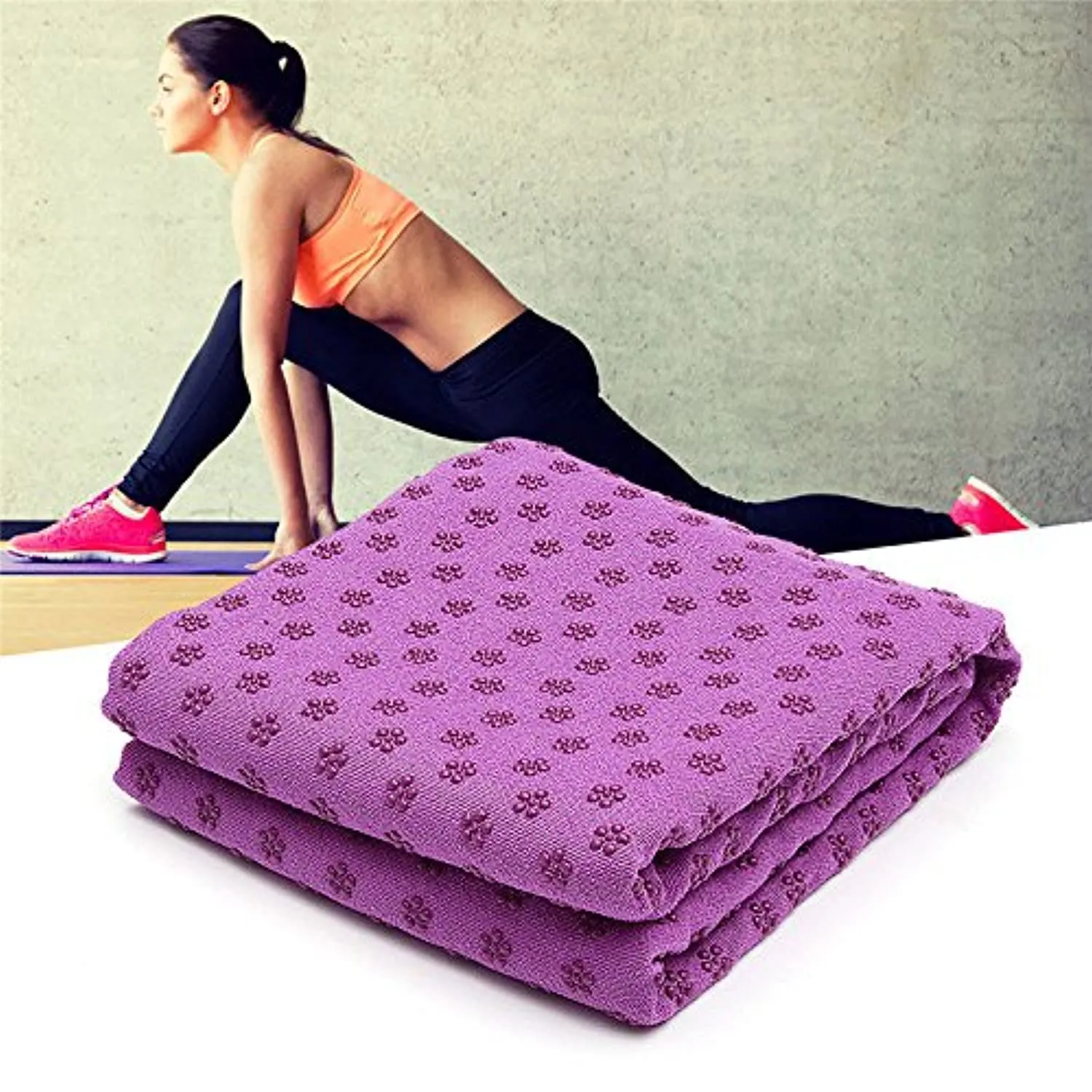 Toalla para Tapete de yoga de microfibra, antideslizante, absorbente, supersuave, 24.0 x 72.0 in