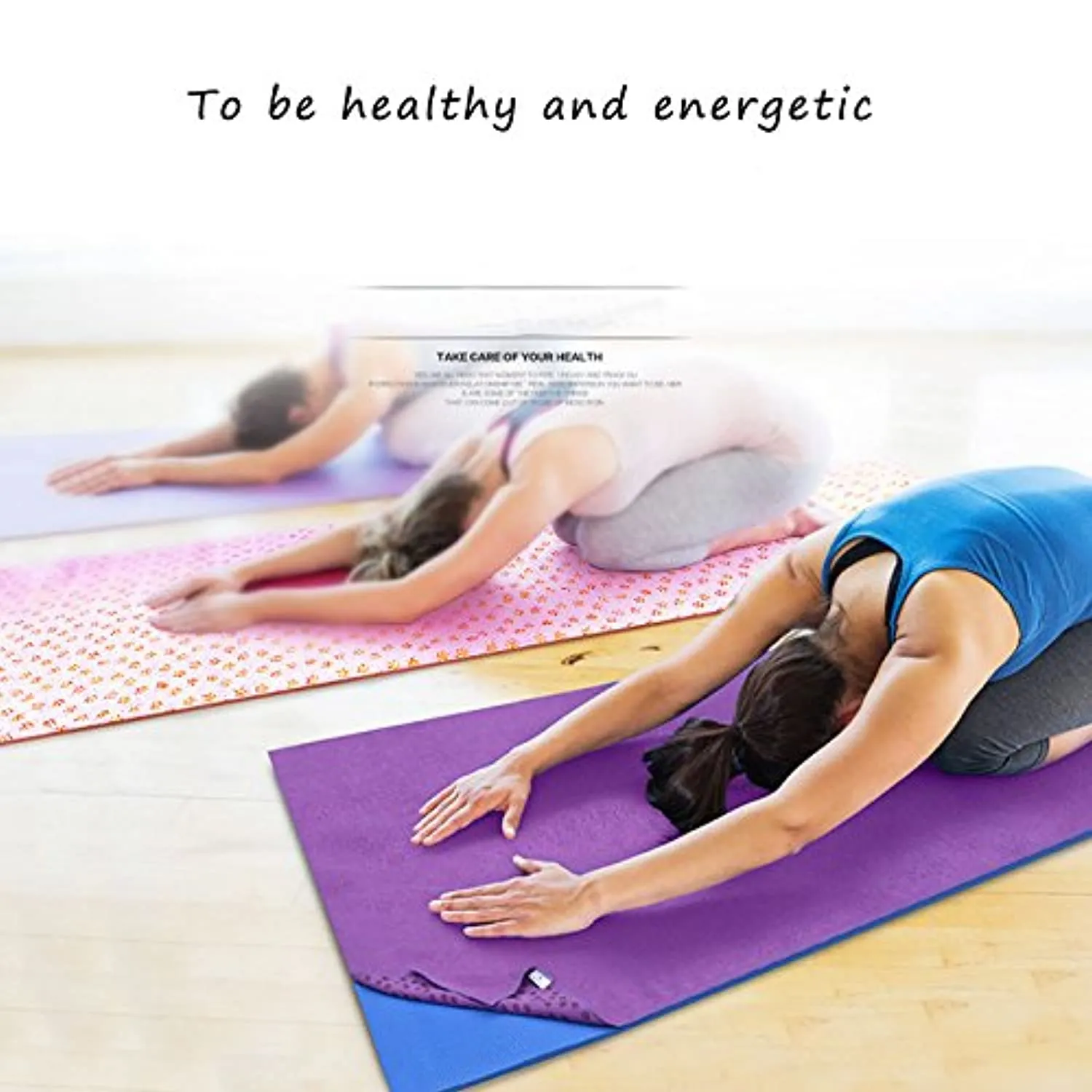 Toalla para Tapete de yoga de microfibra, antideslizante, absorbente, supersuave, 24.0 x 72.0 in