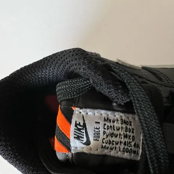 Toddler Nike Air Force One Black/ Gray/Orange Low Tops Size 5C