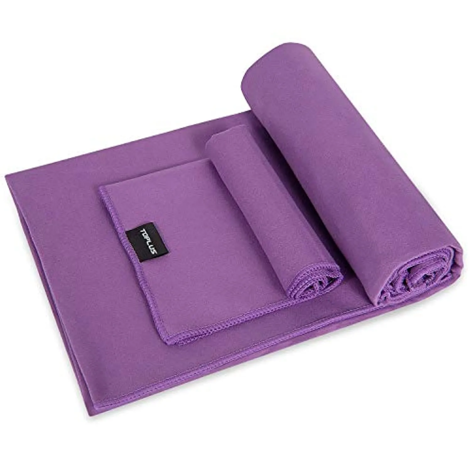 TOPLUS toalla de yoga – absorbente del sudor antideslizante toalla de yoga caliente   toalla de mano 2 en 1 set de microfibra, súper suave, mejor toalla de Tapete de yoga para Bikram Hot Yoga, Pilates, con bolsa de transporte