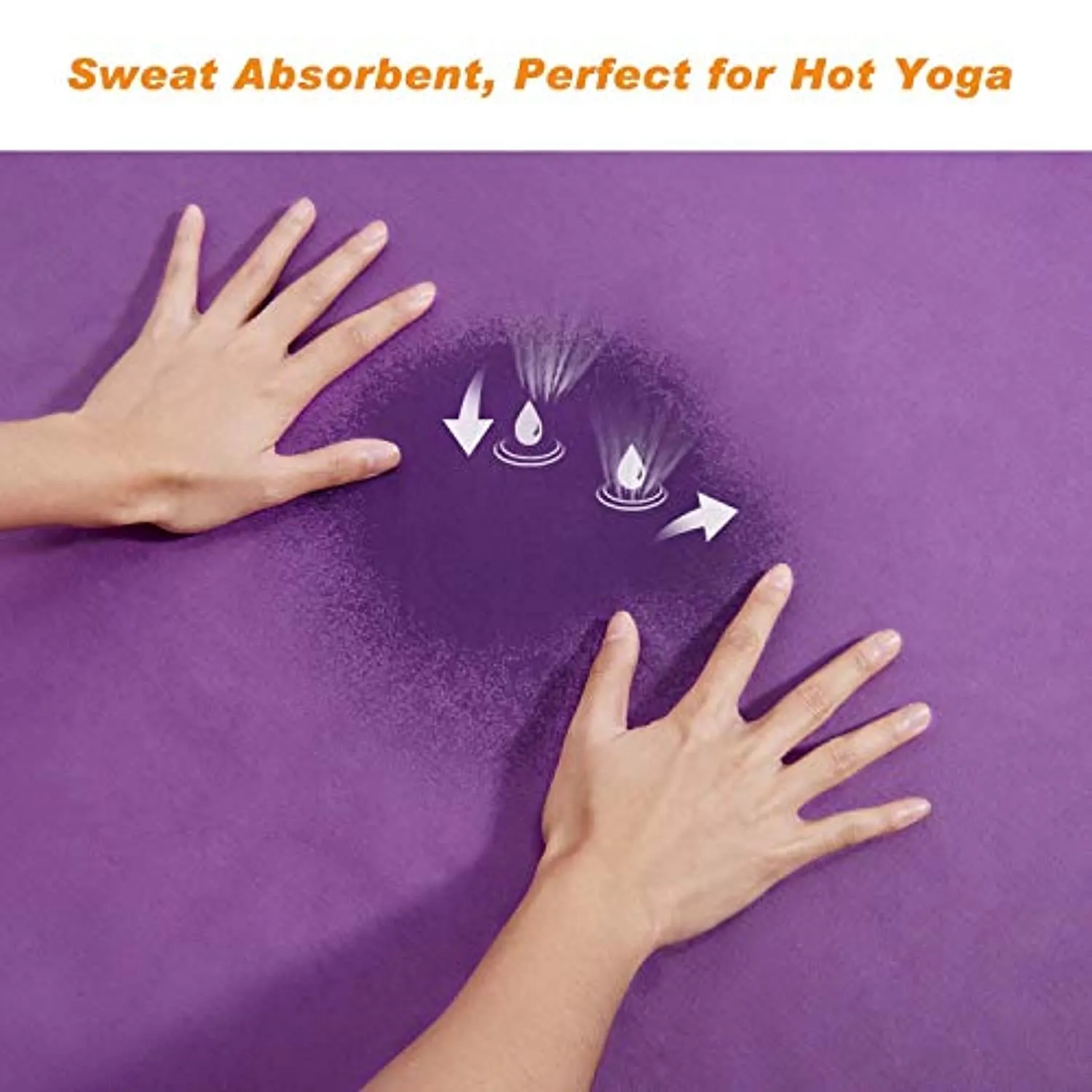 TOPLUS toalla de yoga – absorbente del sudor antideslizante toalla de yoga caliente   toalla de mano 2 en 1 set de microfibra, súper suave, mejor toalla de Tapete de yoga para Bikram Hot Yoga, Pilates, con bolsa de transporte
