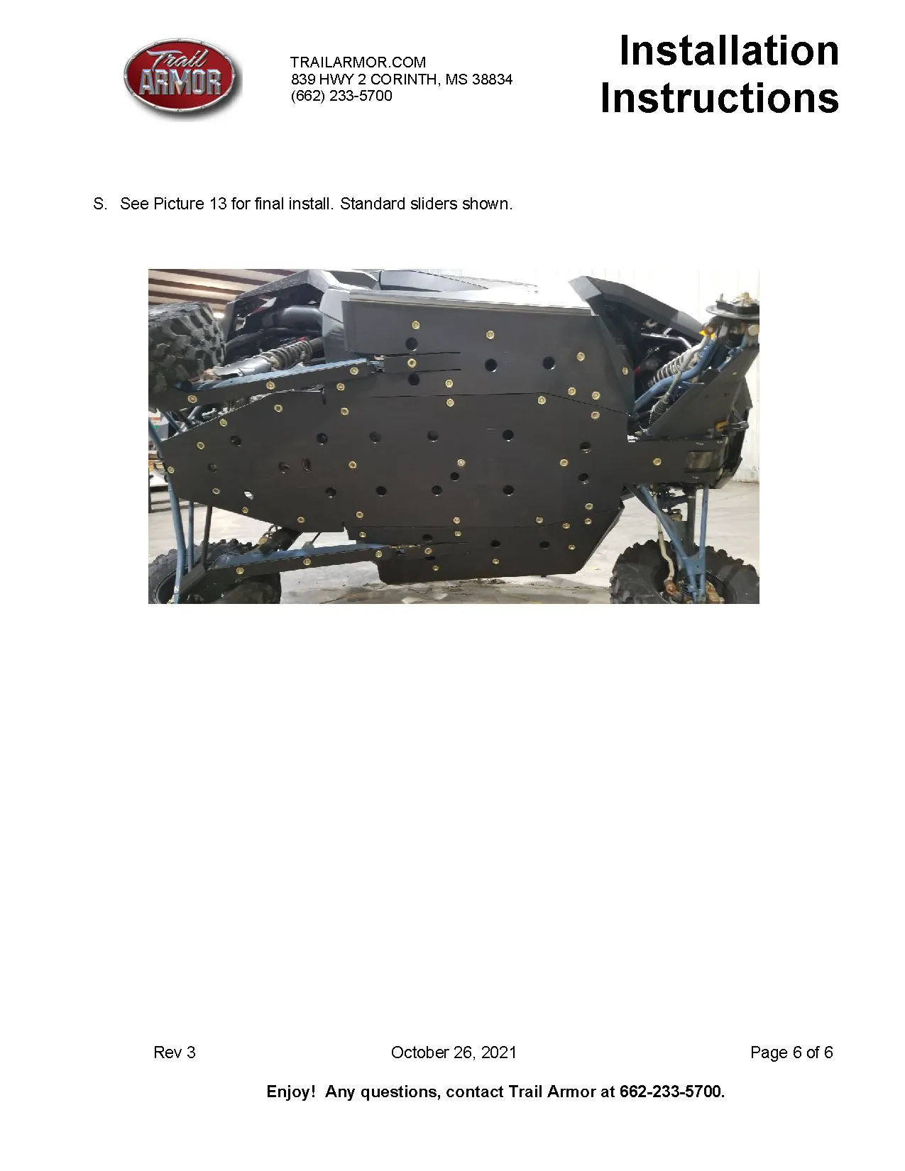 Trail Armor Polaris RZR XP PRO Full Skids with Integrated Sliders or Trimmed for Extreme Kick Out Nerf Sliders 2020 - 2025