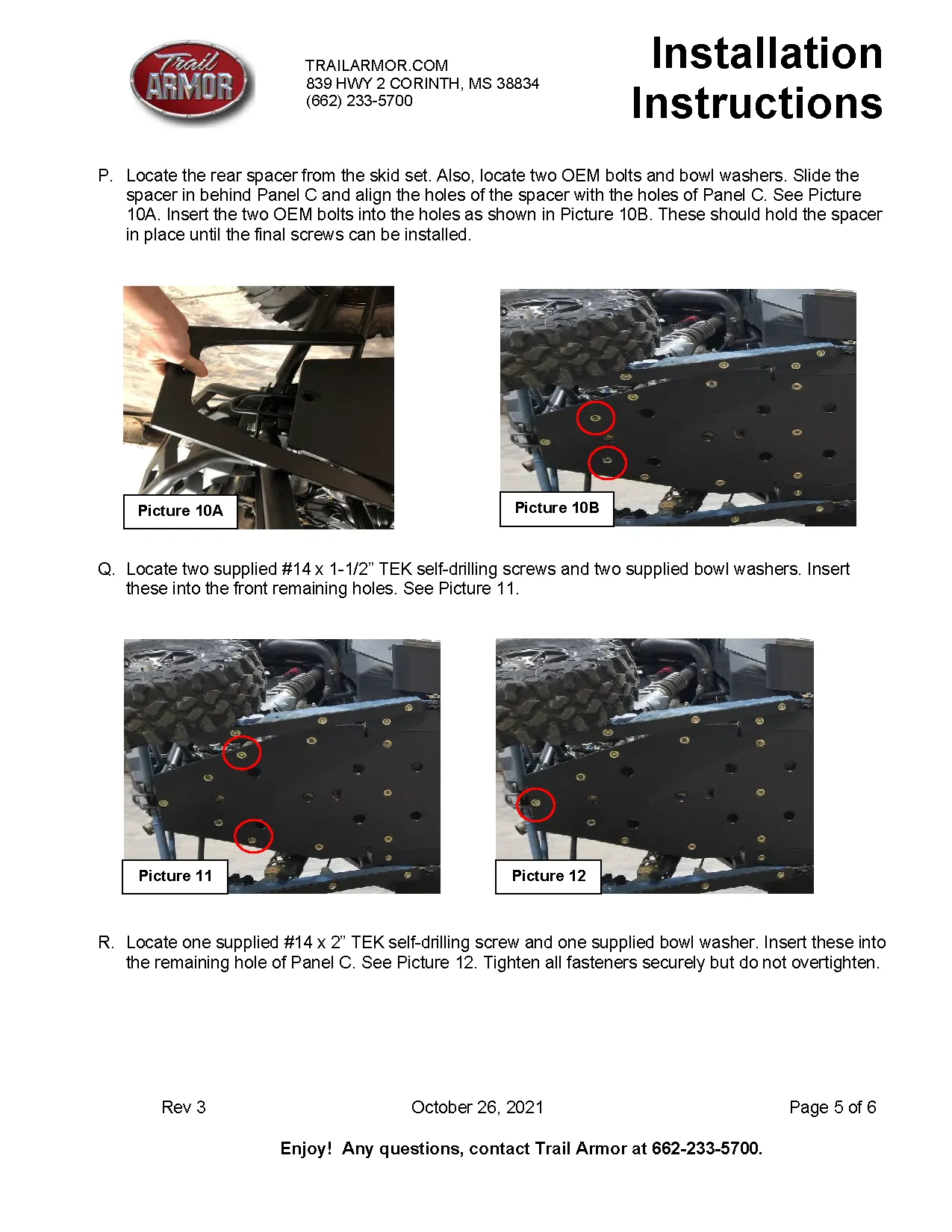 Trail Armor Polaris RZR XP PRO Full Skids with Integrated Sliders or Trimmed for Extreme Kick Out Nerf Sliders 2020 - 2025