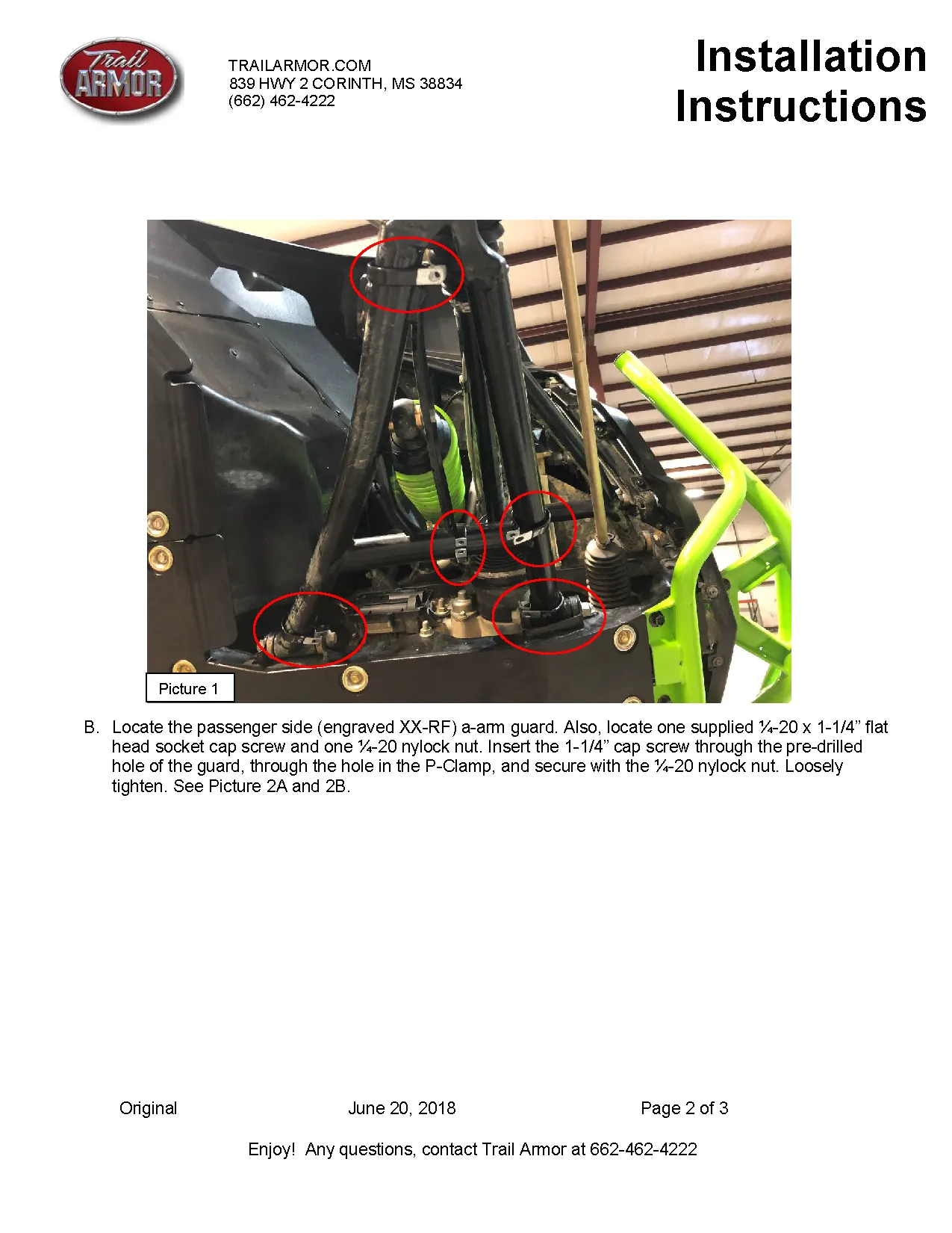 Trail Armor Textron Wildcat XX and Tracker XTR 1000 iMpact Front A-Arm Guards