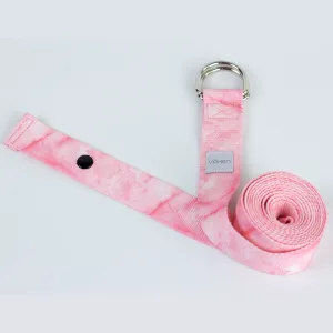 Vaken Marbled Yoga Strap - Pink Marbled