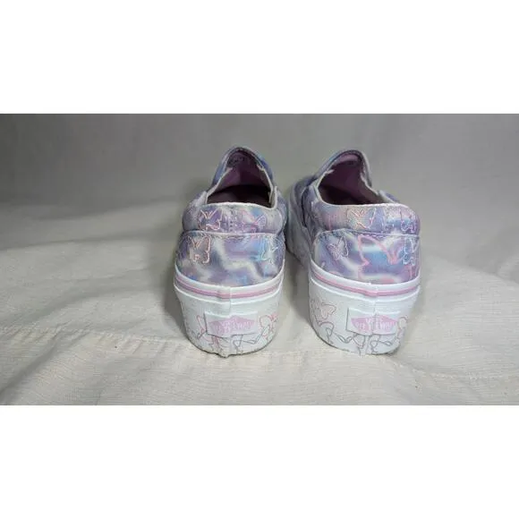 Vans Classic Slip On Platform Butterfly Dreams Shoes Sneakers Wmns Sz 5.5 Kids 4