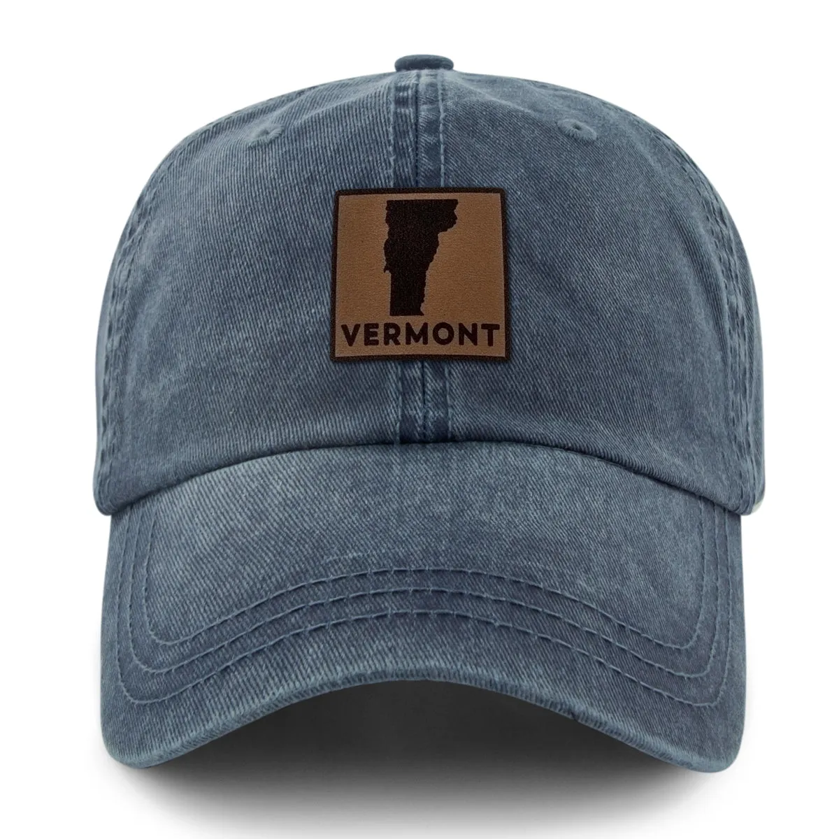 Vermont Leather Patch Washed Dad Hat