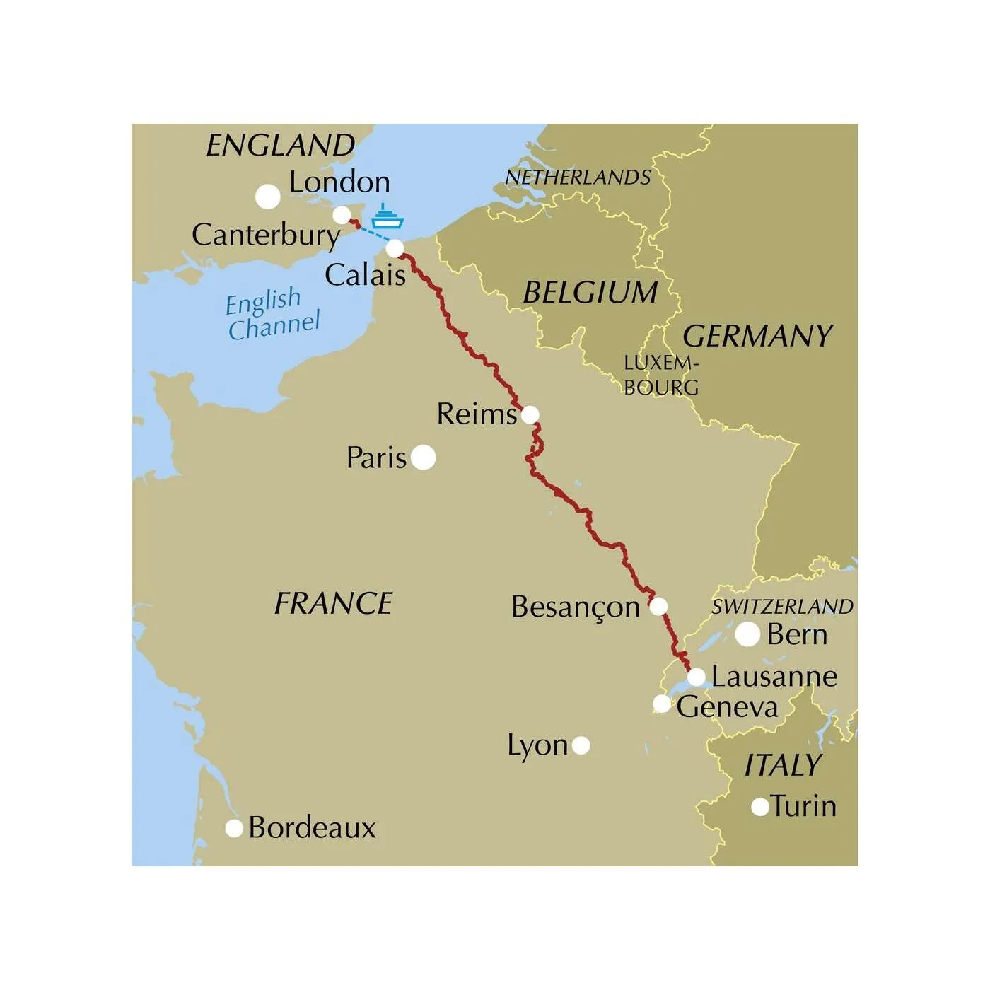 Via Francigena - Part 1 Canterbury to Lausanna