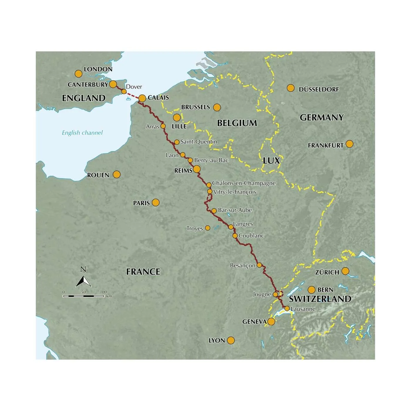 Via Francigena - Part 1 Canterbury to Lausanna