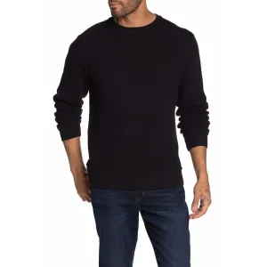 Weatherproof Crew Neck Long Sleeve Knit Sweater Hoodie Pullover Black