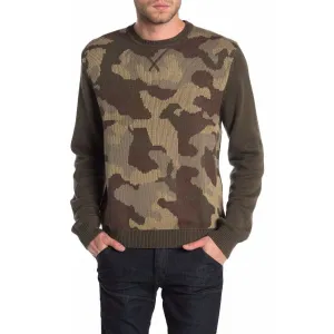 Weatherproof Men Pullover Camouflage Crew Neck-Dark Olive