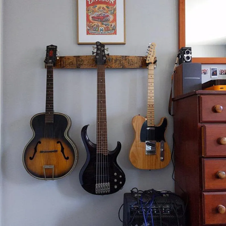 Whiskey Barrel Guitar Wall Mount Red Barrel Studio®
