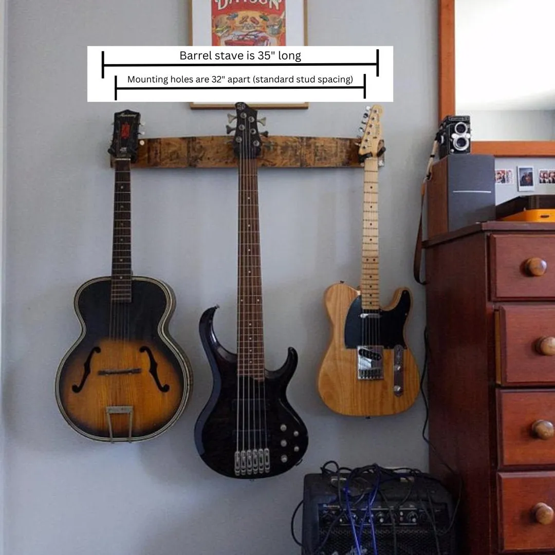 Whiskey Barrel Guitar Wall Mount Red Barrel Studio®