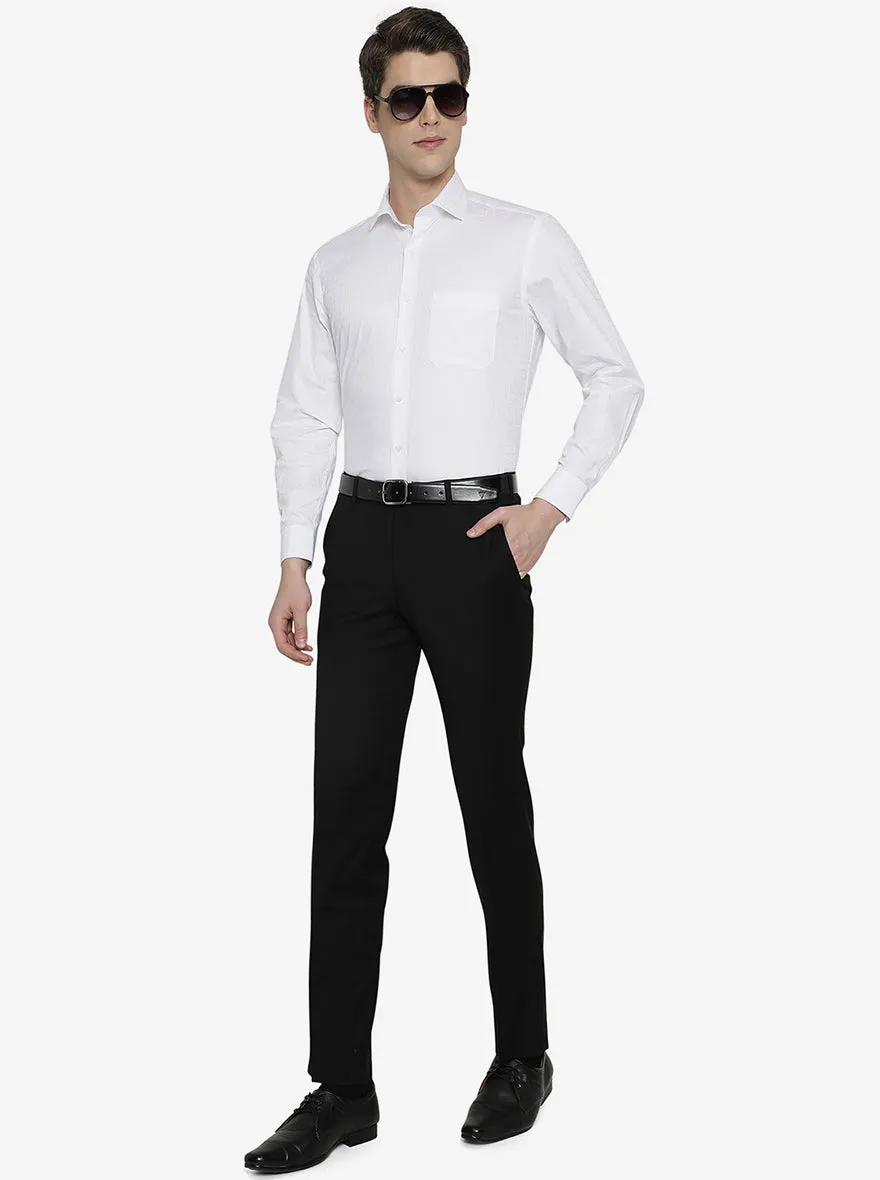 White Checked Regular Fit Formal Shirt | Greenfibre