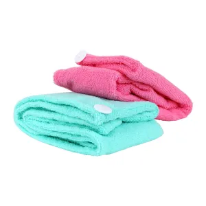 Wholesale Twist & Dry Quick Dry Hair Towel 2-Pack (Various Colours)