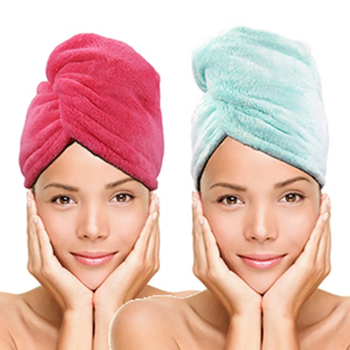 Wholesale Twist & Dry Quick Dry Hair Towel 2-Pack (Various Colours)