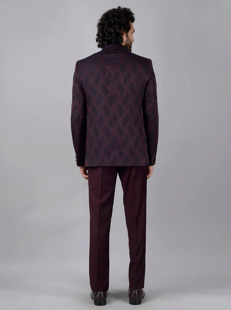 Wine Jodhpuri Suit | JadeBlue