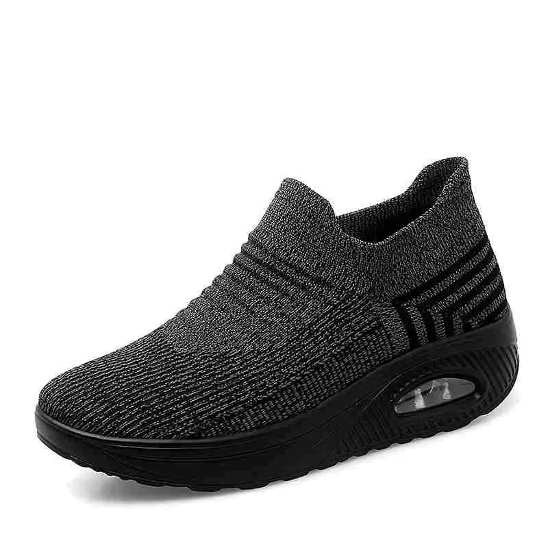 Women's comfortable breathable air cushion elastic shoes