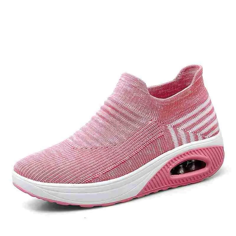 Women's comfortable breathable air cushion elastic shoes